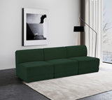 Ollie 90" Boucle Fabric Upholstered 3pc. Armless Modular Sofa