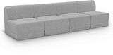 Ollie 120" Boucle Fabric Upholstered 4pc. Armless Modular Sofa