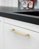 DESIGN3307 Solid Metal Modern Linear Pull for Tall Cabinets | 10" Cabinet Handle, Matte Black