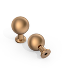 DESIGN3307 Modern Ball Knobs - Heavy-Duty Dresser & Cabinet Hardware | 0.86inch, Champagne Bronze