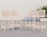 Mykonos Contemporary Outdoor Patio Stool Set of 4 - Weather Resistant, Stylish, Durable Design