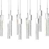 Rectangular Crystal Chandelier // XL 10 Light