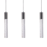 Acrylic Cylinder Chandelier // 3 Light