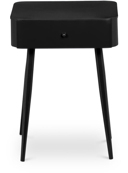 Rylan Night Stand - Modern Metal Storage Table with Drawer for a Stylish and Minimalist Bedroom Decor