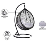 Tarzan Outdoor Patio Swing Chair - Stylish Rattan Design with Waterproof Cushion for Indoor & Outdoor Use