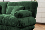 CLOUDIES 94" Loveseat with 2 Ottomans