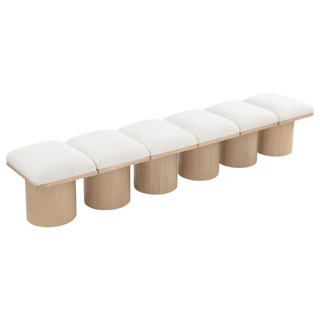 Pavilion Boucle Fabric 6pc. Modular Bench