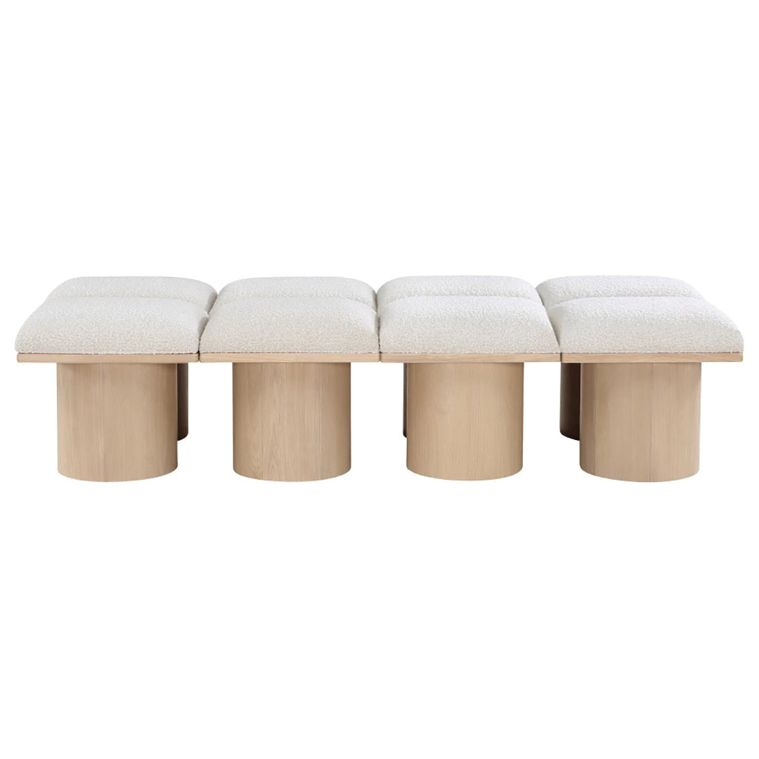 Pavilion Boucle Fabric 8pc. Modular Bench