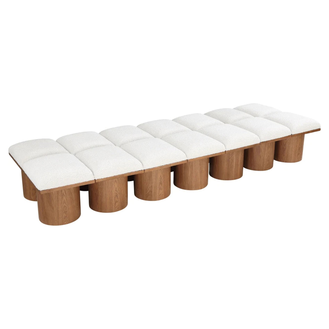 Pavilion Boucle Fabric 14pc. Modular Bench