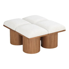 Pavilion Boucle Fabric 4pc. Modular Bench