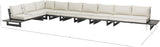 Maldives Outdoor Patio Modular Sectional - Customizable Contemporary Comfort for Your Deck or Porch