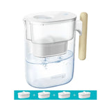 Waterdrop Chubby 10-Cup Water Filter Pitcher with 4 Filter, NSF Certified,200 Gal, Reduces PFAS, PFOA/PFOS, Chlorine, BPA Free, 5X Times Lifetime
