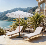 Amalfi - Patio Umbrella - Black Base / Light Brown Pole