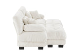 CLOUDIES 94" Loveseat with 2 Ottomans