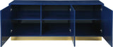 Cosmopolitan Acrylic Contemporary Sideboard Buffet with Gold Accents for Stylish Dining Spaces