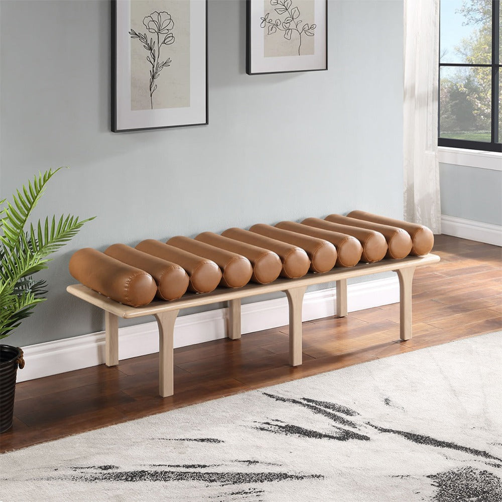 Landon Faux Leather Bench