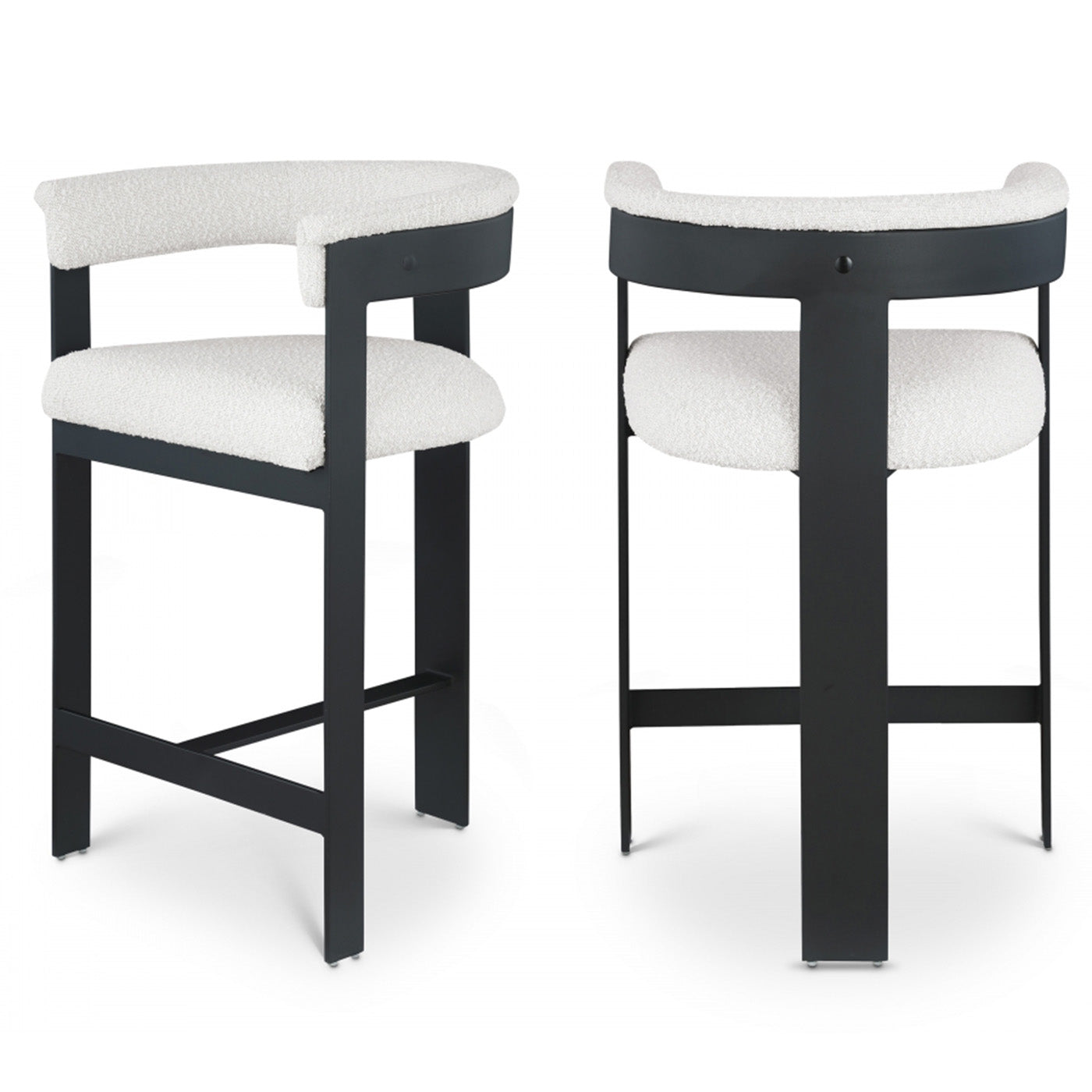 Romeo Boucle Fabric Bar / Counter Stools