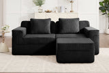 MARTHA 81" Loveseat with 1 Ottoman