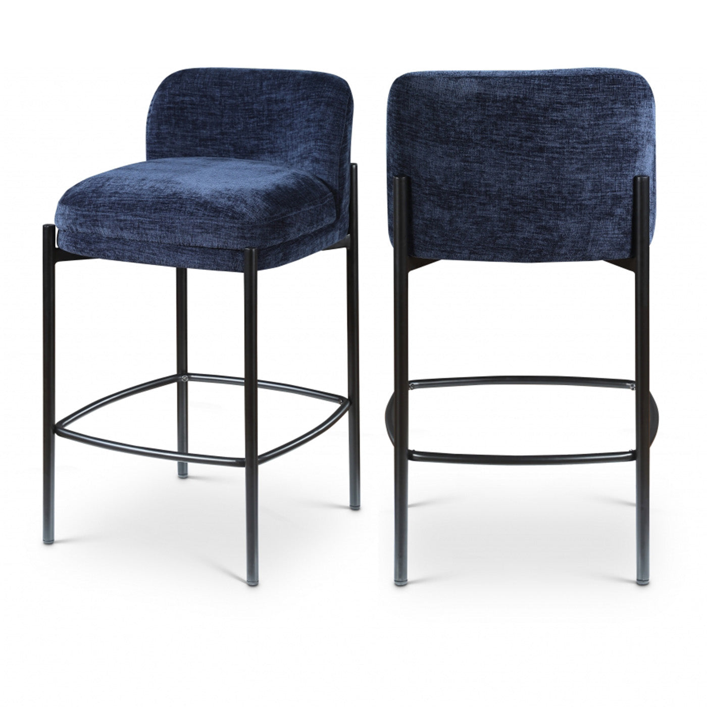 Burton Chenille Fabric Bar / Counter Stools