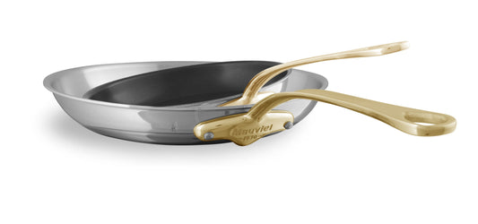 Mauviel M'COOK B 5-Ply 2-Piece Nonstick Frying Pan Set With Brass Handles