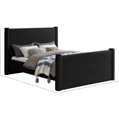 Elias Boucle Fabric King Bed