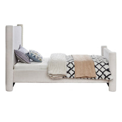 Elias Boucle Fabric Twin Bed