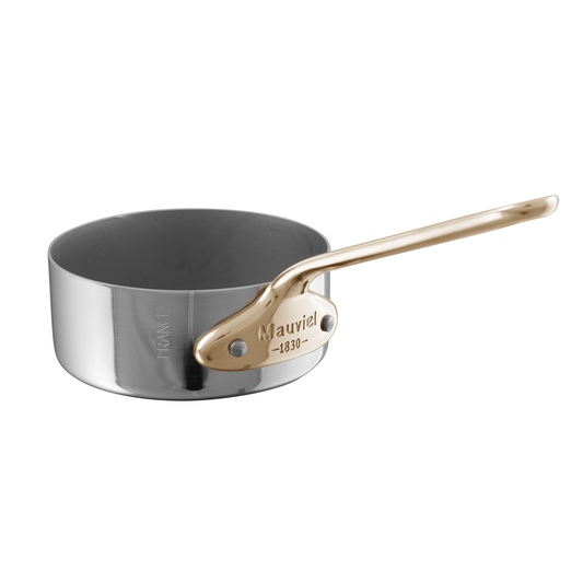 Mauviel M'MINIS Saute Pan with Brass Handle, 0.23-Qt