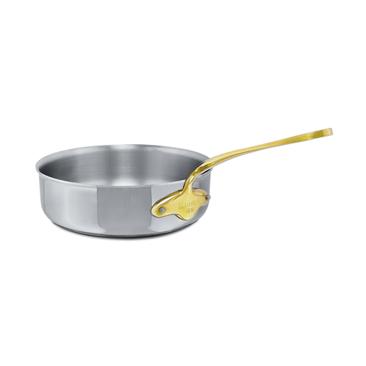 Mauviel M'COOK B 5-Ply Saute Pan With Brass Handle, 3.2-Qt