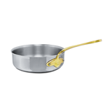 Mauviel M'COOK B 5-Ply Saute Pan With Brass Handle, 3.2-Qt