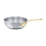 Mauviel M'COOK B 5-Ply Chef Pan With Lid, Brass Handle