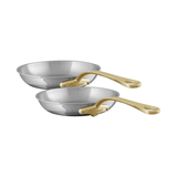Mauviel M'COOK B 5-Ply 2-Piece Frying Pan Set With Brass Handles
