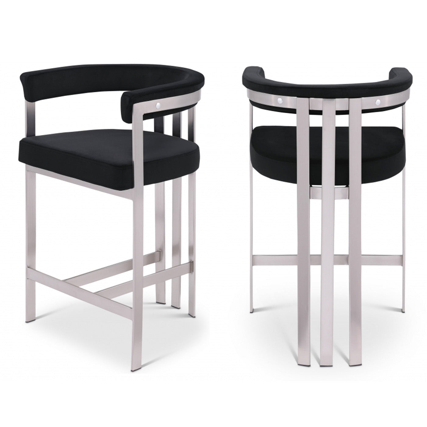 Marcello Stone Velvet Bar / Counter Stools