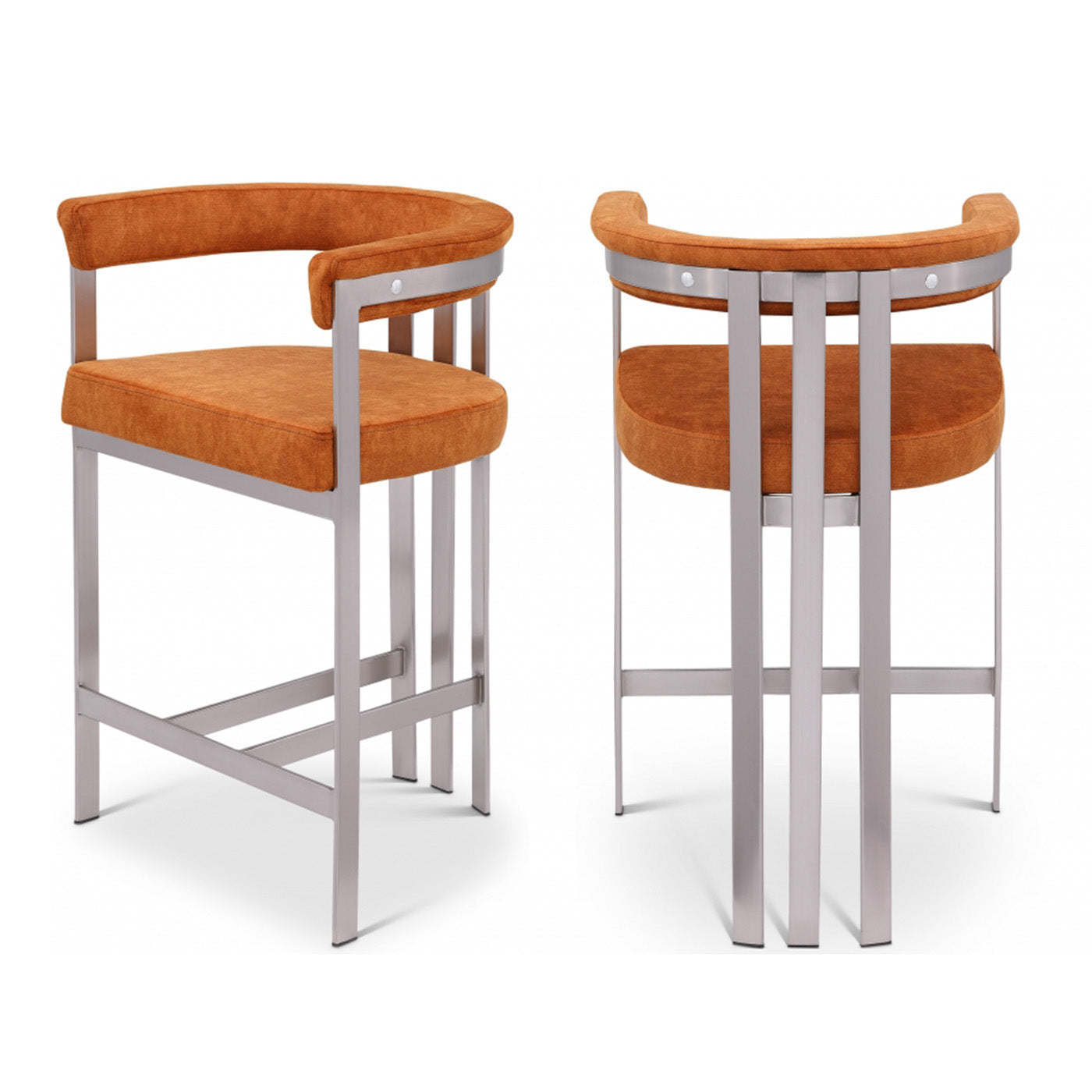 Marcello Stone Velvet Bar / Counter Stools