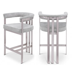 Marcello Stone Velvet Bar / Counter Stools