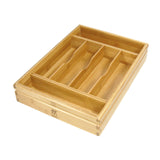 ZWILLING Bamboo Adjustable Flatware Storage Tray, Expandable Drawer Organizer