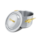 Mauviel M'COOK B 5-Ply Stewpan With Lid, Brass Handles