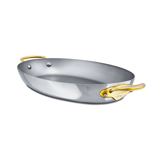 Mauviel M'COOK B 5-Ply Oval Pan With Brass Handles