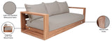 Tulum Teak Outdoor Sofa - Stylish Patio Seating with Waterproof Fabric for Ultimate Relaxation
