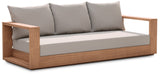 Tulum Teak Outdoor Sofa - Stylish Patio Seating with Waterproof Fabric for Ultimate Relaxation