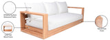 Tulum Teak Outdoor Sofa - Stylish Patio Seating with Waterproof Fabric for Ultimate Relaxation