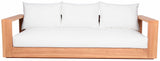 Tulum Teak Outdoor Sofa - Stylish Patio Seating with Waterproof Fabric for Ultimate Relaxation