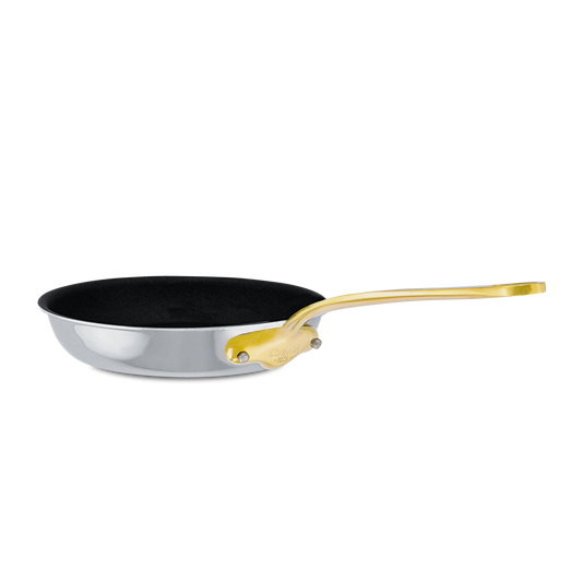 Mauviel M'COOK B Nonstick Frying Pan With Brass Handle