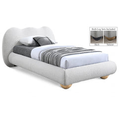 Hyde Boucle Fabric Twin Bed