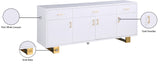 Excel Contemporary Sideboard Buffet with Spacious Drawers, Elegant Gold Accents, and Durable Design