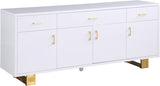 Excel Contemporary Sideboard Buffet with Spacious Drawers, Elegant Gold Accents, and Durable Design