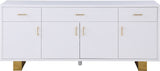 Excel Contemporary Sideboard Buffet with Spacious Drawers, Elegant Gold Accents, and Durable Design