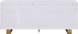 Excel Contemporary Sideboard Buffet with Spacious Drawers, Elegant Gold Accents, and Durable Design