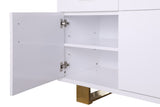 Excel Contemporary Sideboard Buffet with Spacious Drawers, Elegant Gold Accents, and Durable Design
