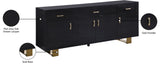 Excel Contemporary Sideboard Buffet with Spacious Drawers for Modern Dining Room Organization