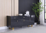 Excel Contemporary Sideboard Buffet with Spacious Drawers for Modern Dining Room Organization